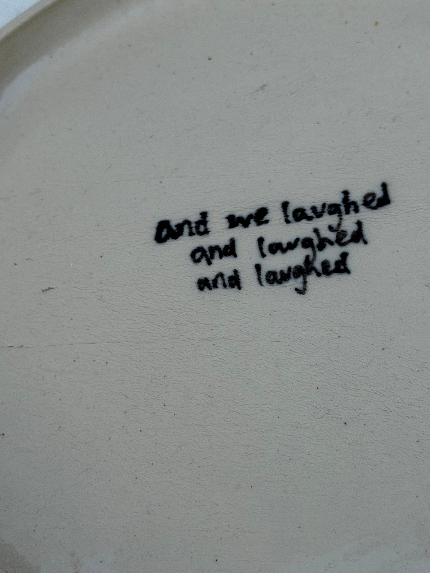 & we laughed salad plate