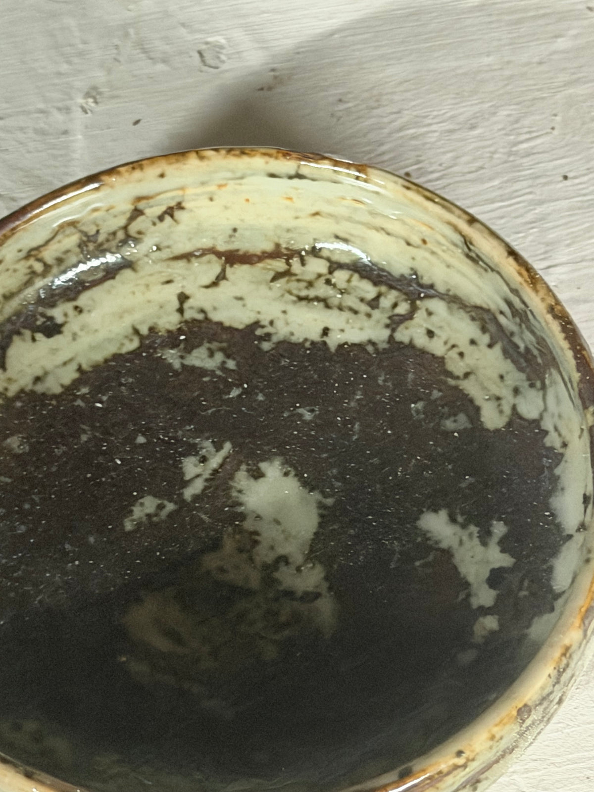 Shallow Iron Oxide Bowl