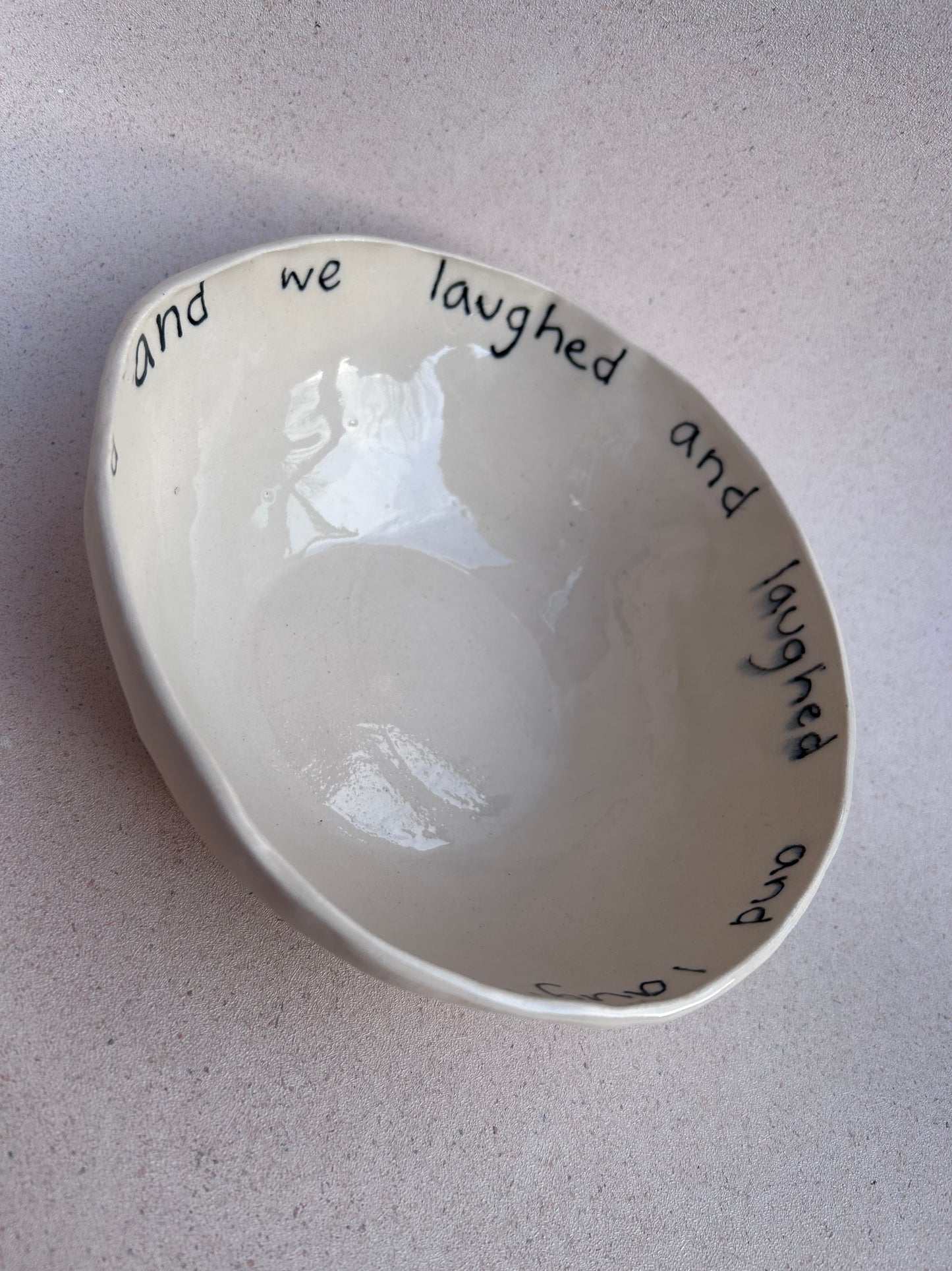 ‘& we laughed’ Cereal Bowl