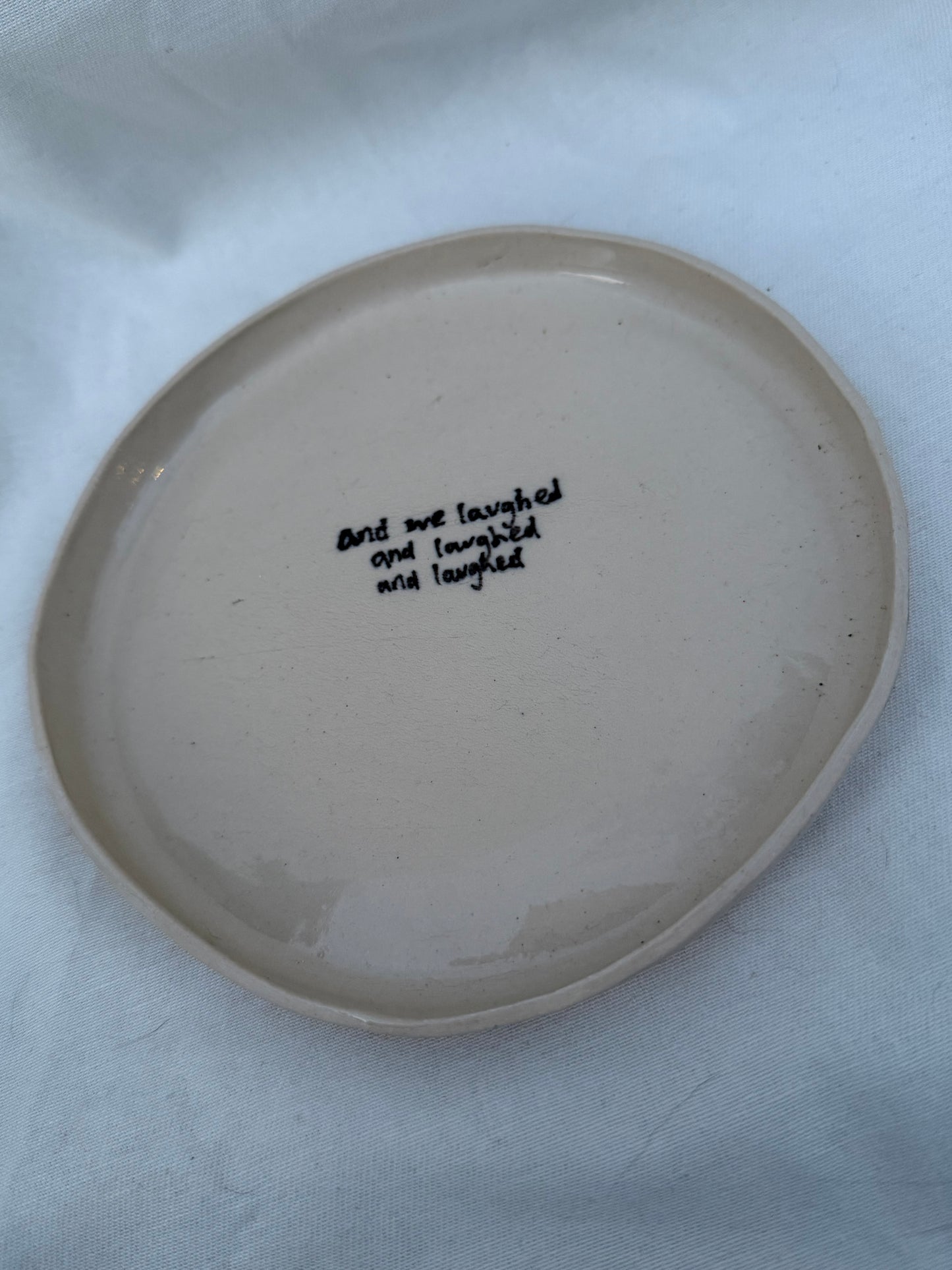 & we laughed salad plate