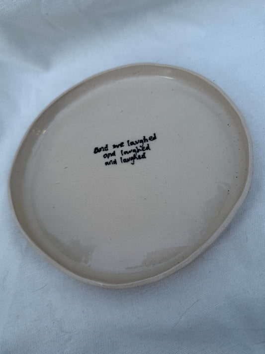 & we laughed salad plate