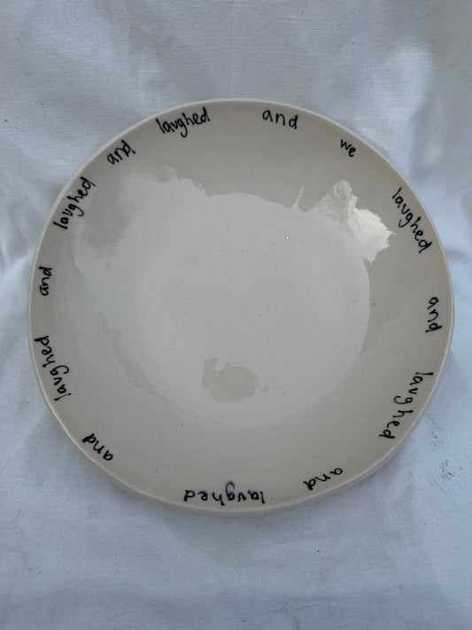And we laughed serving bowl