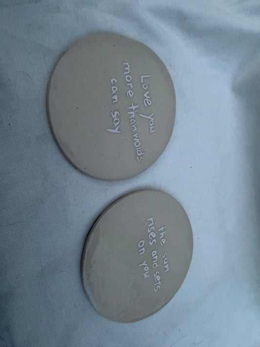 Silver coasters/wall hangings